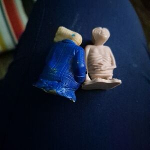 Blue and Beige Figurine Set